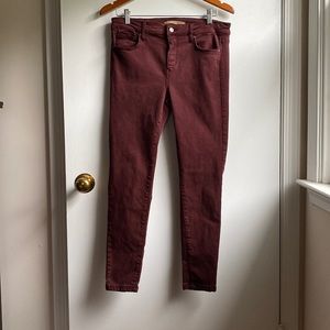 Joe’s Skinny Jeans in Sangria / Maroon size 30 EUC